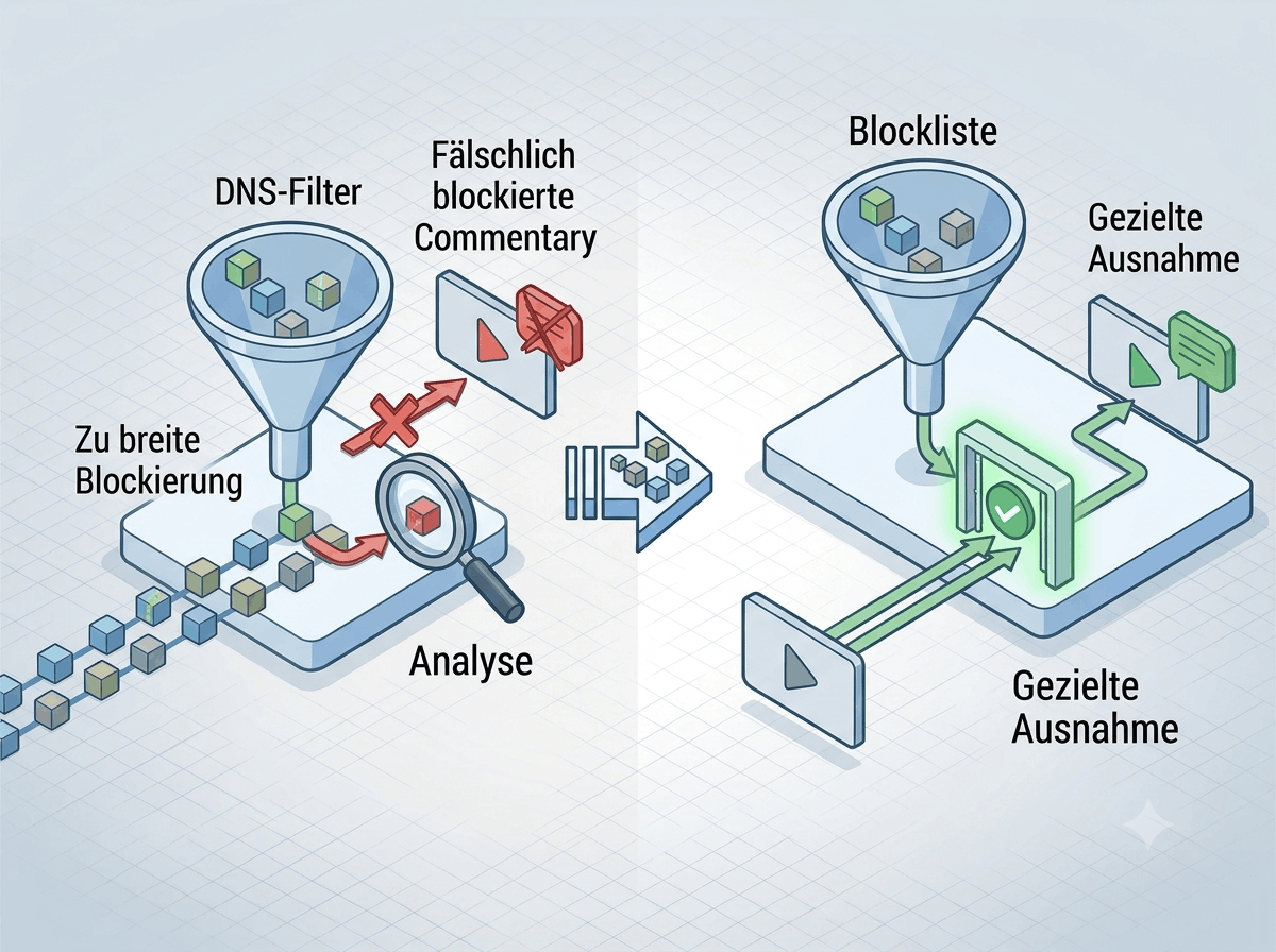 DNS-Blocklisten: Allowlist-Konfiguration