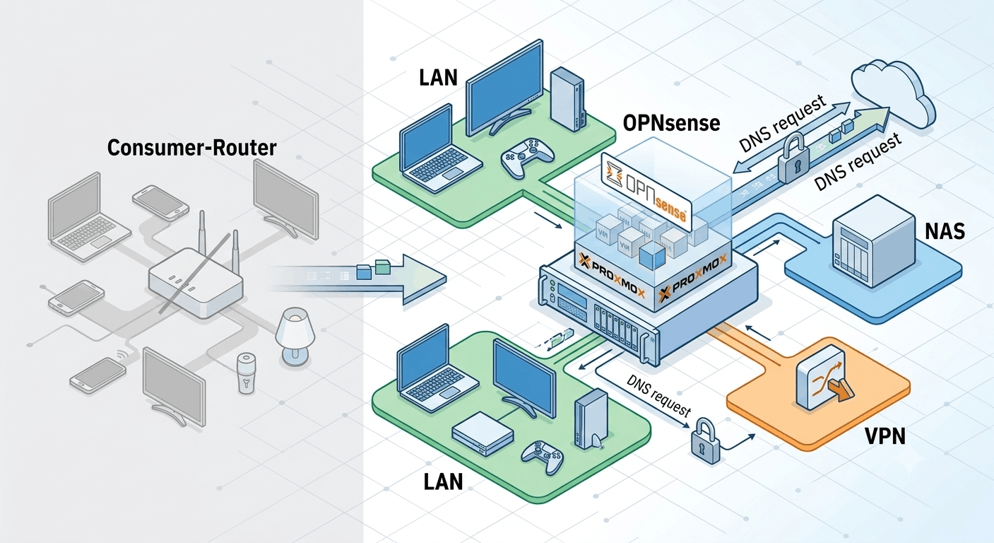 Virtualisierte Firewall als Heimrouter-Ersatz